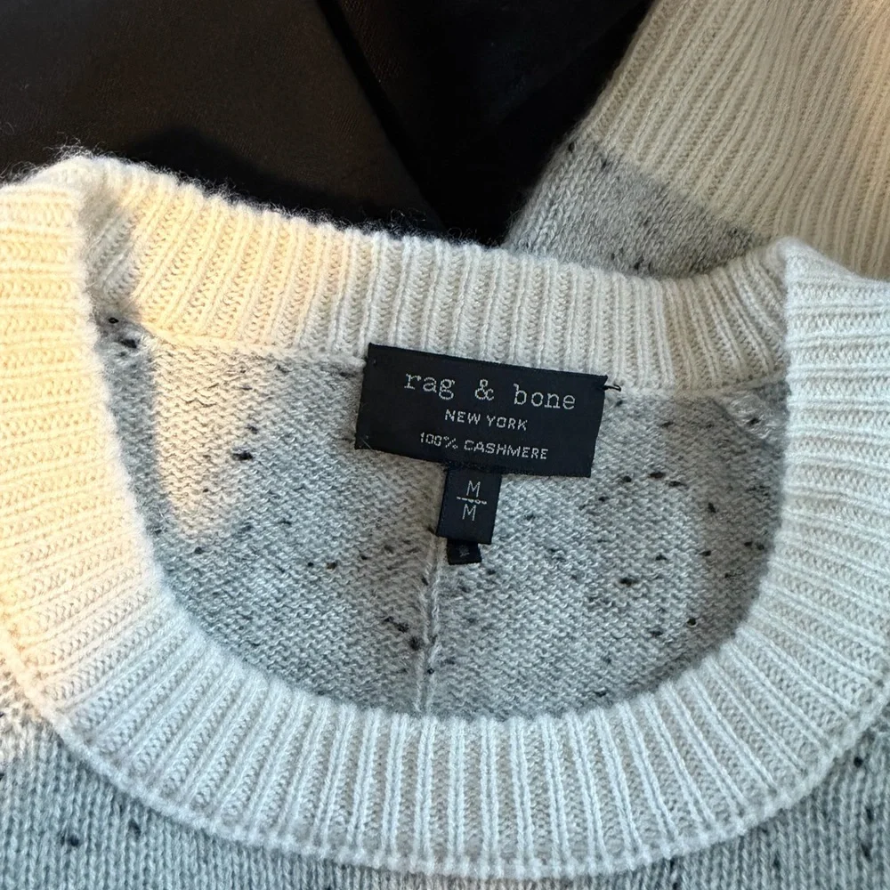 Rag & Bone Cream Speckled Crewneck Sweater - Picture 2 of 3
